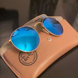 Ray Ban Blue Circle Sunglasses Polarized with case